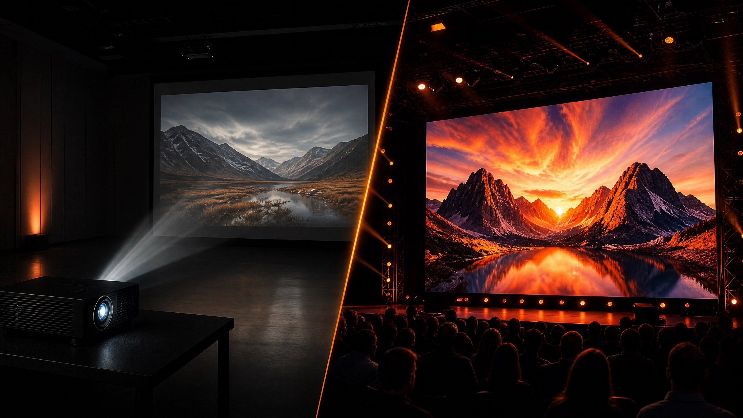 Projetor ou Painel de LED: Qual Escolher para o Seu Evento?